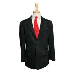 RARE Ralph Lauren Purple Label 40R Lambskin Suede Black Blazer Jacket Sport Coat